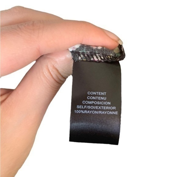 Charles Henry Floral Collar Keyhole Back Long Sleeve Mini Dress Size Small . - Picture 10 of 10